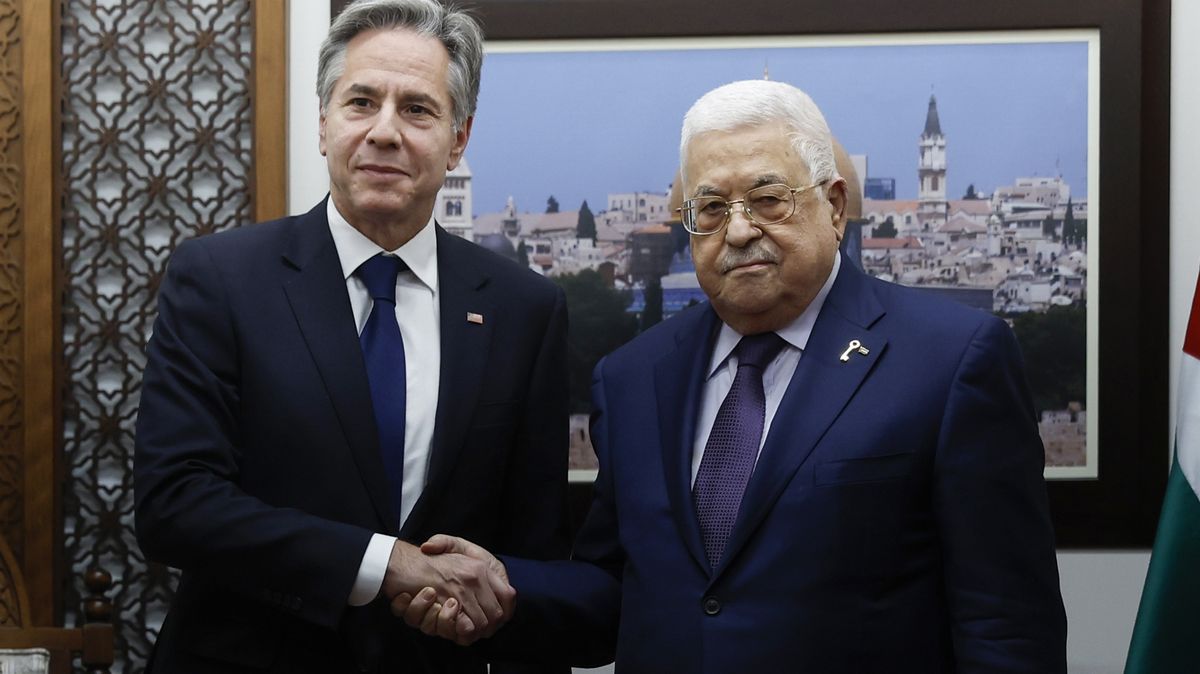 Blinken na schůzce s Abbásem řekl, že Palestinci nesmí být nuceně přesidlováni